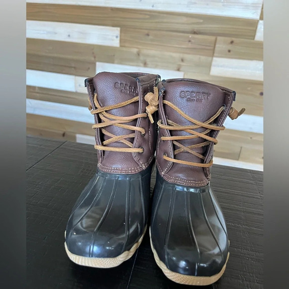 Sperry Saltwater Side Zip Rain Duck Boots Sz 3 - Picture 5 of 8